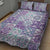 Mele Kalikimaka Hawaii Christmas Quilt Bed Set Poni Seamless Floral Motif - Polynesian Pride