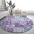 Mele Kalikimaka Hawaii Christmas Round Carpet Poni Seamless Floral Motif - Polynesian Pride