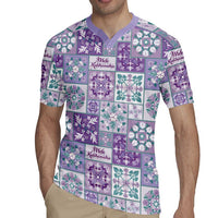 Mele Kalikimaka Hawaii Christmas Rugby Jersey Poni Seamless Floral Motif - Polynesian Pride