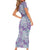 Mele Kalikimaka Hawaii Christmas Short Sleeve Bodycon Dress Poni Seamless Floral Motif - Polynesian Pride