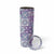 Mele Kalikimaka Hawaii Christmas Skinny Tumbler Poni Seamless Floral Motif - Polynesian Pride