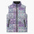 Mele Kalikimaka Hawaii Christmas Sleeveless Puffer Jacket Poni Seamless Floral Motif - Polynesian Pride
