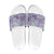 Mele Kalikimaka Hawaii Christmas Slide Sandals Poni Seamless Floral Motif - Polynesian Pride