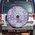 Mele Kalikimaka Hawaii Christmas Spare Tire Cover Poni Seamless Floral Motif - Polynesian Pride