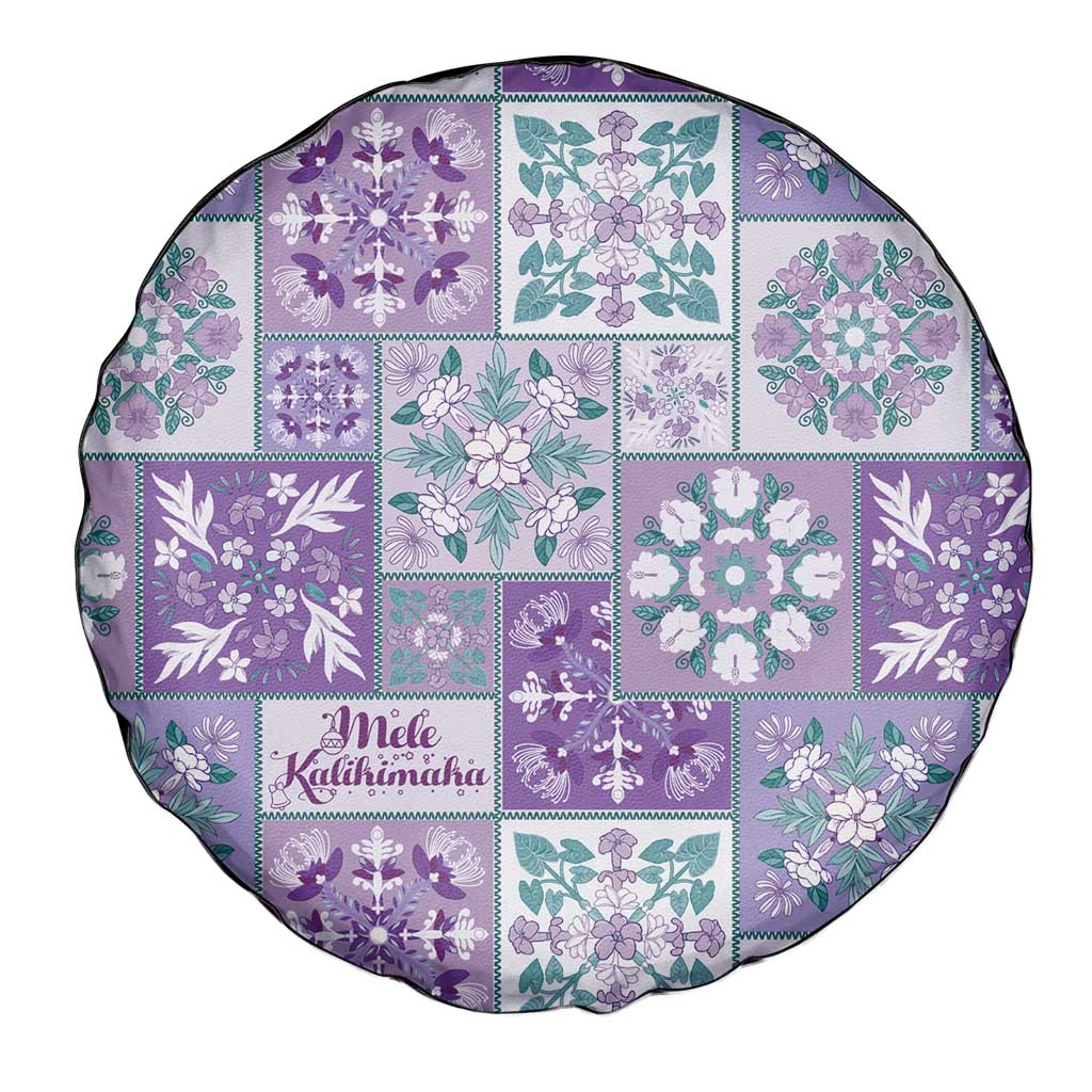 Mele Kalikimaka Hawaii Christmas Spare Tire Cover Poni Seamless Floral Motif - Polynesian Pride