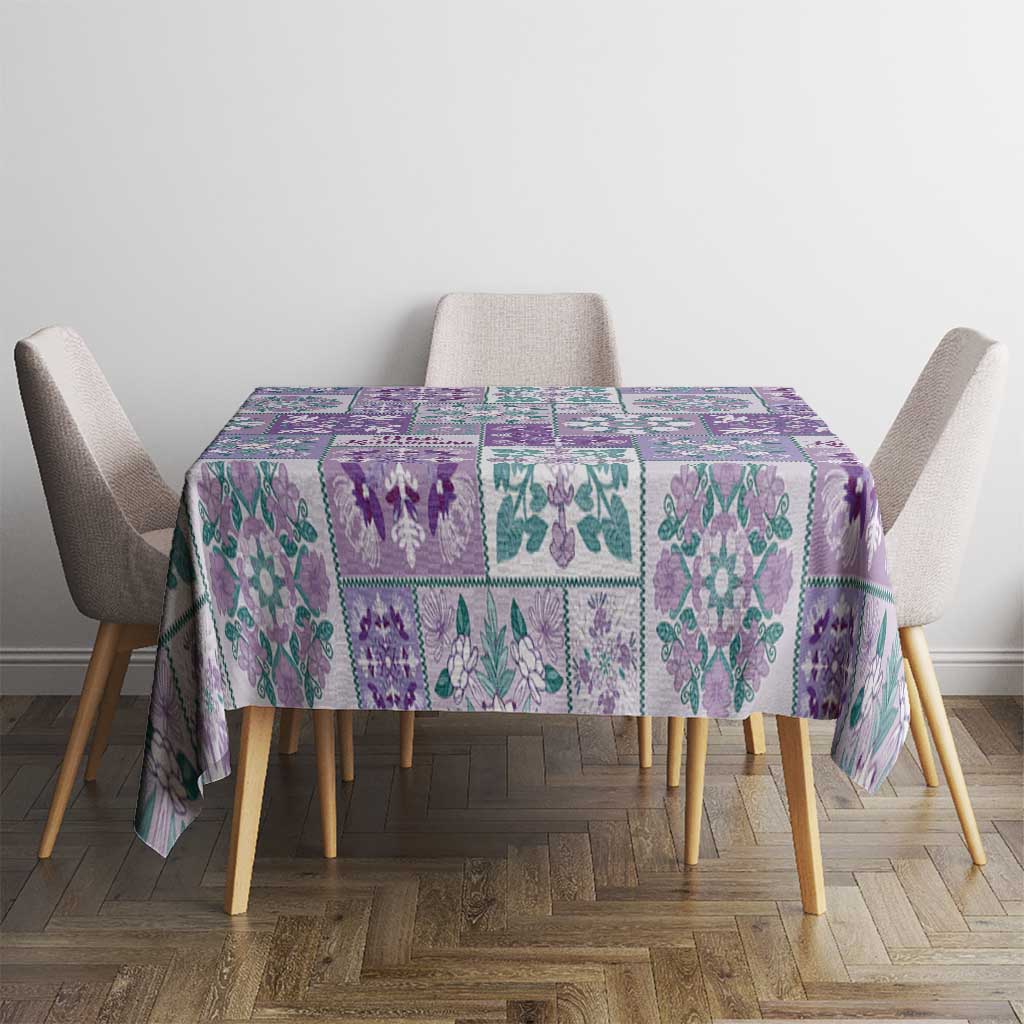 Mele Kalikimaka Hawaii Christmas Tablecloth Poni Seamless Floral Motif - Polynesian Pride