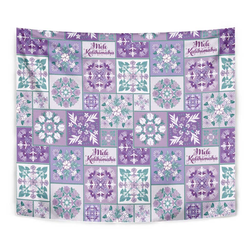 Mele Kalikimaka Hawaii Christmas Tapestry Poni Seamless Floral Motif - Polynesian Pride