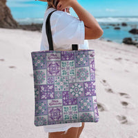 Mele Kalikimaka Hawaii Christmas Tote Bag Poni Seamless Floral Motif - Polynesian Pride