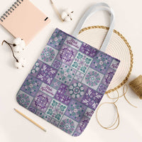 Mele Kalikimaka Hawaii Christmas Tote Bag Poni Seamless Floral Motif - Polynesian Pride