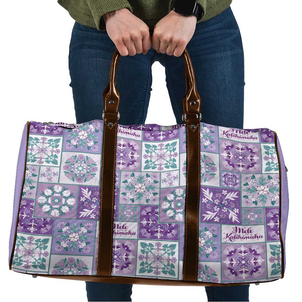 Mele Kalikimaka Hawaii Christmas Travel Bag Poni Seamless Floral Motif - Polynesian Pride