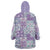 Mele Kalikimaka Hawaii Christmas Wearable Blanket Hoodie Poni Seamless Floral Motif - Polynesian Pride