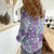 Mele Kalikimaka Hawaii Christmas Women Casual Shirt Poni Seamless Floral Motif - Polynesian Pride