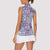 Mele Kalikimaka Hawaii Christmas Women Sleeveless Polo Shirt Poni Seamless Floral Motif - Polynesian Pride