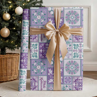 Mele Kalikimaka Hawaii Christmas Wrapping Paper Poni Seamless Floral Motif - Polynesian Pride