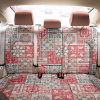 Mele Kalikimaka Hawaii Christmas Back Car Seat Cover Ulaula Seamless Floral Motif - Polynesian Pride