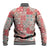 Mele Kalikimaka Hawaii Christmas Baseball Jacket Ulaula Seamless Floral Motif - Polynesian Pride