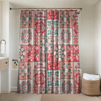 Mele Kalikimaka Hawaii Christmas Bathroom Set Ulaula Seamless Floral Motif - Polynesian Pride