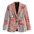 Mele Kalikimaka Hawaii Christmas Blazer Ulaula Seamless Floral Motif - Polynesian Pride
