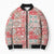 Mele Kalikimaka Hawaii Christmas Bomber Puffer Jacket Ulaula Seamless Floral Motif - Polynesian Pride