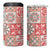 Mele Kalikimaka Hawaii Christmas 4 in 1 Can Cooler Tumbler Ulaula Seamless Floral Motif - Polynesian Pride