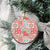 Mele Kalikimaka Hawaii Christmas Ceramic Ornament Ulaula Seamless Floral Motif - Polynesian Pride