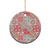 Mele Kalikimaka Hawaii Christmas Ceramic Ornament Ulaula Seamless Floral Motif - Polynesian Pride