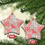 Mele Kalikimaka Hawaii Christmas Ceramic Ornament Ulaula Seamless Floral Motif - Polynesian Pride