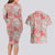 Mele Kalikimaka Hawaii Christmas Couples Matching Long Sleeve Bodycon Dress and Hawaiian Shirt Ulaula Seamless Floral Motif - Polynesian Pride