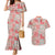 Mele Kalikimaka Hawaii Christmas Couples Matching Mermaid Dress and Hawaiian Shirt Ulaula Seamless Floral Motif - Polynesian Pride