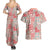 Mele Kalikimaka Hawaii Christmas Couples Matching Summer Maxi Dress and Hawaiian Shirt Ulaula Seamless Floral Motif - Polynesian Pride