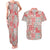 Mele Kalikimaka Hawaii Christmas Couples Matching Tank Maxi Dress and Hawaiian Shirt Ulaula Seamless Floral Motif - Polynesian Pride