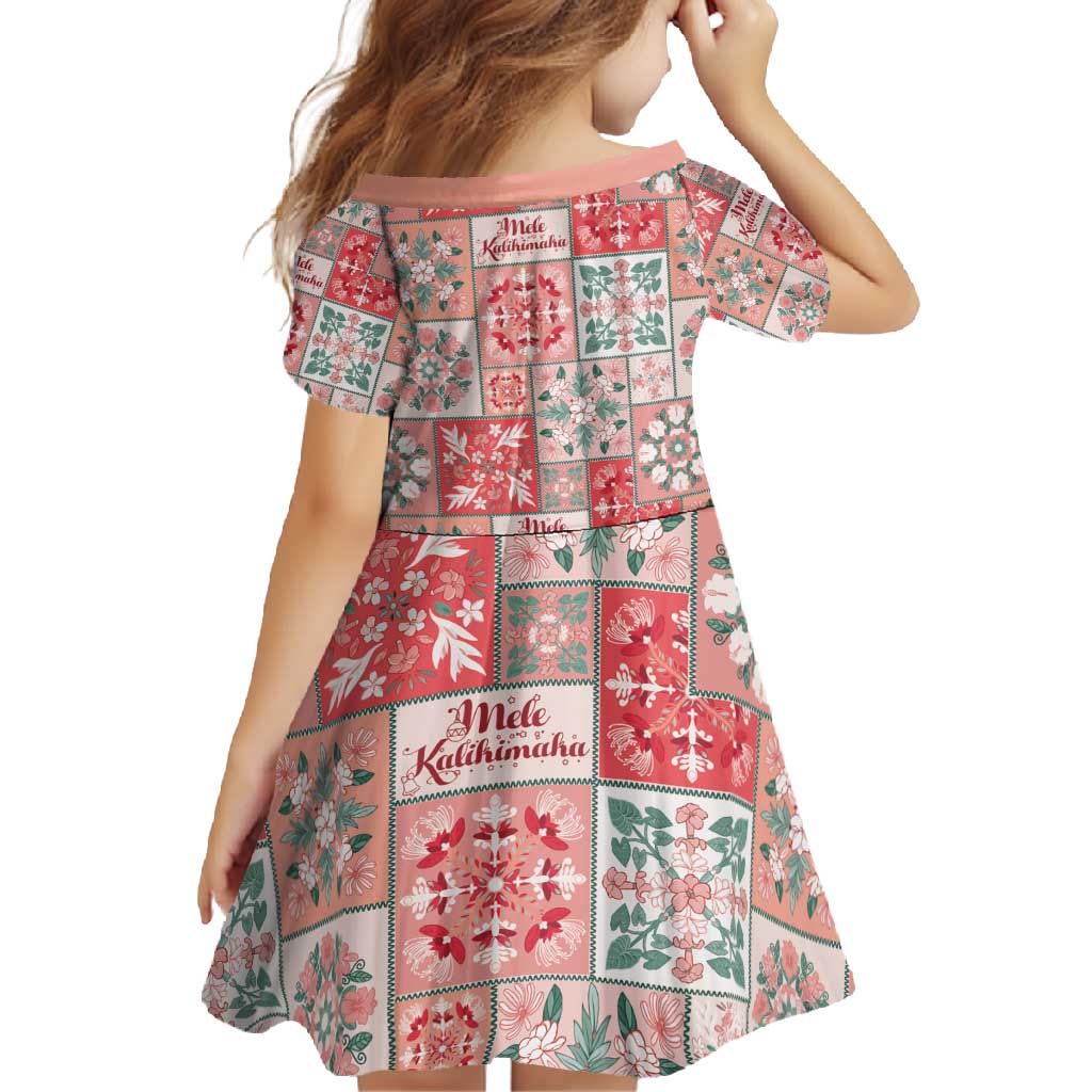 Mele Kalikimaka Hawaii Christmas Family Matching Long Sleeve Bodycon Dress and Hawaiian Shirt Ulaula Seamless Floral Motif - Polynesian Pride