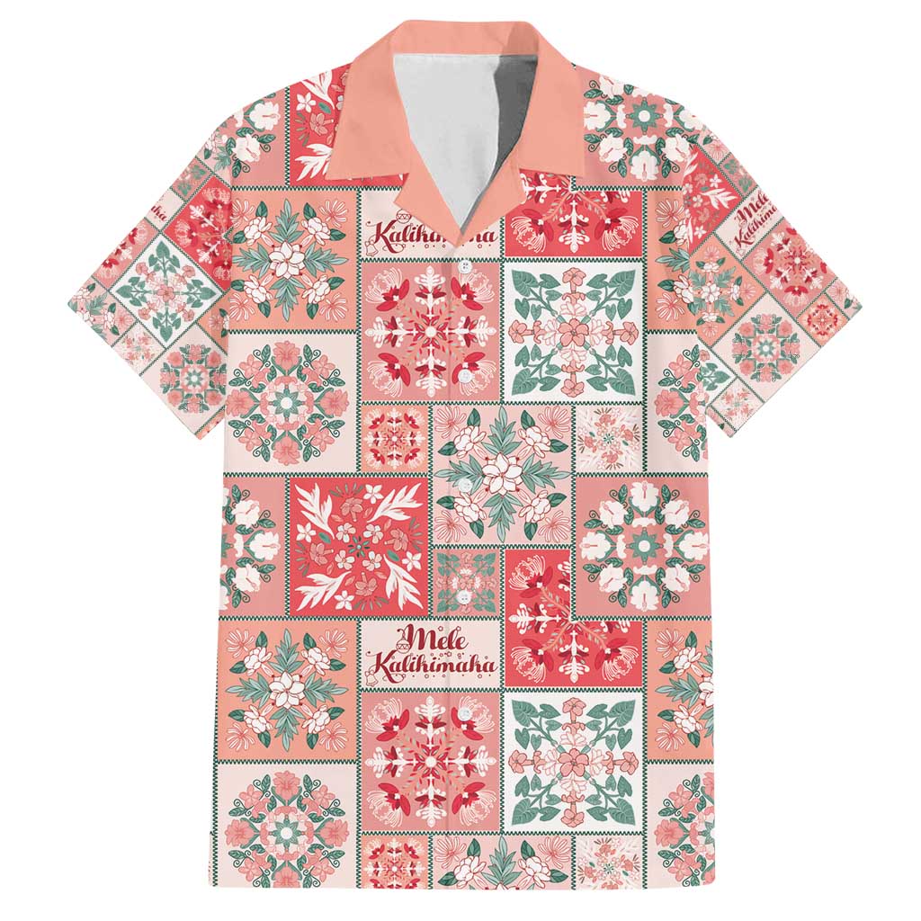 Mele Kalikimaka Hawaii Christmas Family Matching Long Sleeve Bodycon Dress and Hawaiian Shirt Ulaula Seamless Floral Motif - Polynesian Pride