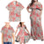 Mele Kalikimaka Hawaii Christmas Family Matching Off Shoulder Maxi Dress and Hawaiian Shirt Ulaula Seamless Floral Motif - Polynesian Pride