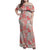 Mele Kalikimaka Hawaii Christmas Family Matching Off Shoulder Maxi Dress and Hawaiian Shirt Ulaula Seamless Floral Motif - Polynesian Pride