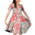Mele Kalikimaka Hawaii Christmas Family Matching Off Shoulder Short Dress and Hawaiian Shirt Ulaula Seamless Floral Motif - Polynesian Pride