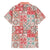 Mele Kalikimaka Hawaii Christmas Family Matching Off Shoulder Short Dress and Hawaiian Shirt Ulaula Seamless Floral Motif - Polynesian Pride
