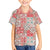Mele Kalikimaka Hawaii Christmas Family Matching Off Shoulder Short Dress and Hawaiian Shirt Ulaula Seamless Floral Motif - Polynesian Pride