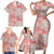 Mele Kalikimaka Hawaii Christmas Family Matching Short Sleeve Bodycon Dress and Hawaiian Shirt Ulaula Seamless Floral Motif - Polynesian Pride