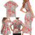 Mele Kalikimaka Hawaii Christmas Family Matching Short Sleeve Bodycon Dress and Hawaiian Shirt Ulaula Seamless Floral Motif - Polynesian Pride