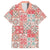 Mele Kalikimaka Hawaii Christmas Family Matching Short Sleeve Bodycon Dress and Hawaiian Shirt Ulaula Seamless Floral Motif - Polynesian Pride