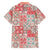 Mele Kalikimaka Hawaii Christmas Family Matching Short Sleeve Bodycon Dress and Hawaiian Shirt Ulaula Seamless Floral Motif - Polynesian Pride