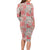 Mele Kalikimaka Hawaii Christmas Long Sleeve Bodycon Dress Ulaula Seamless Floral Motif - Polynesian Pride