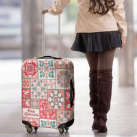 Mele Kalikimaka Hawaii Christmas Luggage Cover Ulaula Seamless Floral Motif - Polynesian Pride