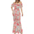 Mele Kalikimaka Hawaii Christmas Mermaid Dress Ulaula Seamless Floral Motif - Polynesian Pride