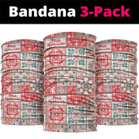 Mele Kalikimaka Hawaii Christmas Neck Gaiter Ulaula Seamless Floral Motif - Polynesian Pride