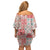 Mele Kalikimaka Hawaii Christmas Off Shoulder Short Dress Ulaula Seamless Floral Motif - Polynesian Pride