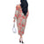 Mele Kalikimaka Hawaii Christmas Off The Shoulder Long Sleeve Dress Ulaula Seamless Floral Motif - Polynesian Pride