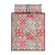 Mele Kalikimaka Hawaii Christmas Quilt Bed Set Ulaula Seamless Floral Motif - Polynesian Pride