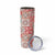 Mele Kalikimaka Hawaii Christmas Skinny Tumbler Ulaula Seamless Floral Motif - Polynesian Pride